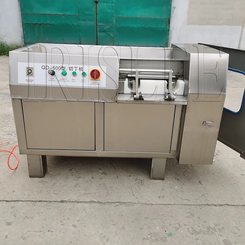 전기 고기 큐브 커터 생선 다이싱 상업용 고기 및 뼈 절단기 자동 쇠고기 큐브 치킨 고기 절단기