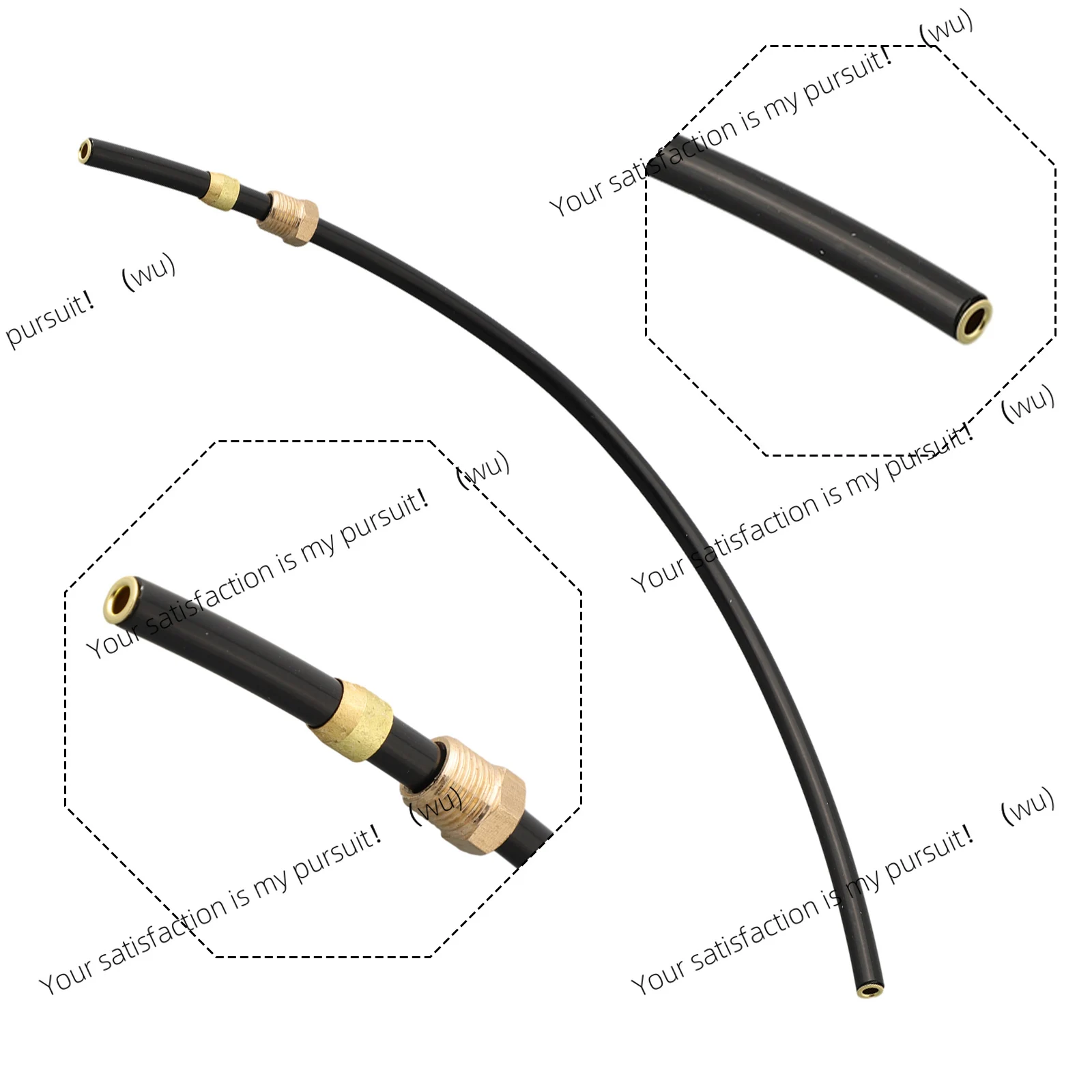 Copper fittings for air compressors, connecting pressure switches and check valves with high pressure nylon hose