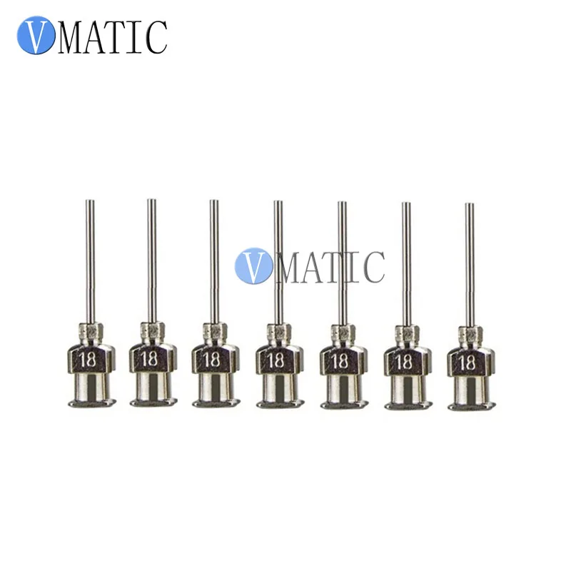 Free Shipping 12Pcs 1 Inch Tip Length 18G Blunt Stainless Steel Dispensing Dispenser Syringe Needle Tips