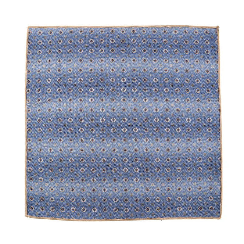 5PCS ผ้าเช็ดหน้าผู้ชาย 1200 เข็มความหนาแน่นสูง Elegant Retro ธุรกิจชุด Pocket Square