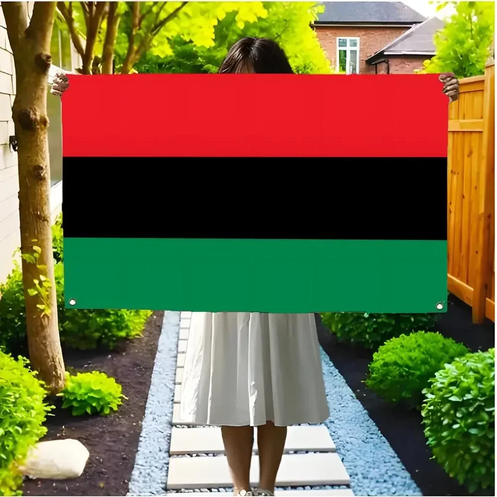 african cultural symbol P-Pan-African tricolor Flags Borderless four-ring ornament indoor outdoor decoration effortless to hang