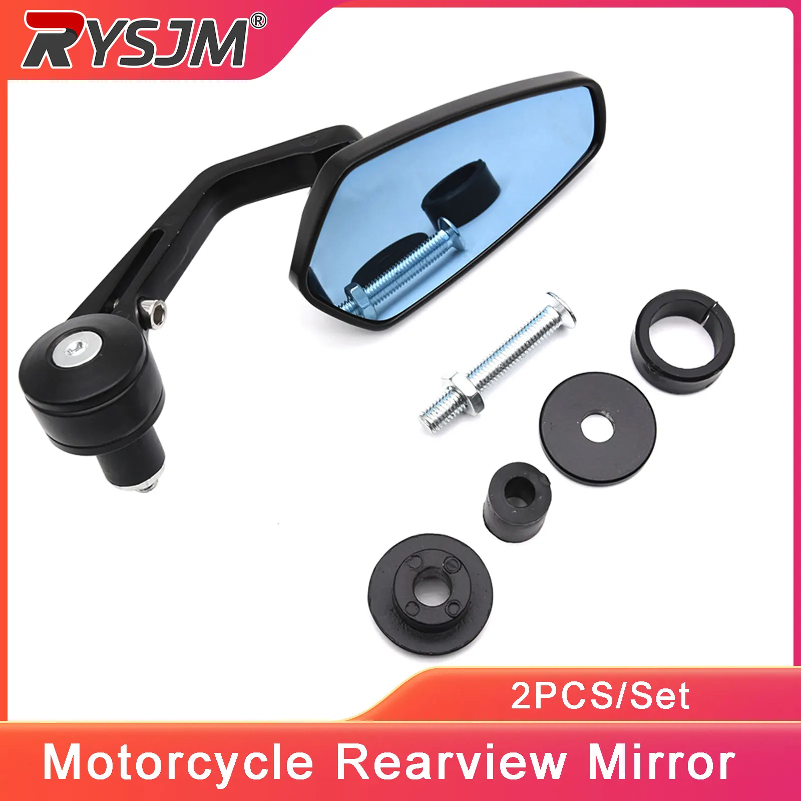 2PCS Motorcycle Handle Bar End Rearview Mirror UniversalSide Rearview Mirrors For BMW Ducati Aprilia Victory Honda Accessories