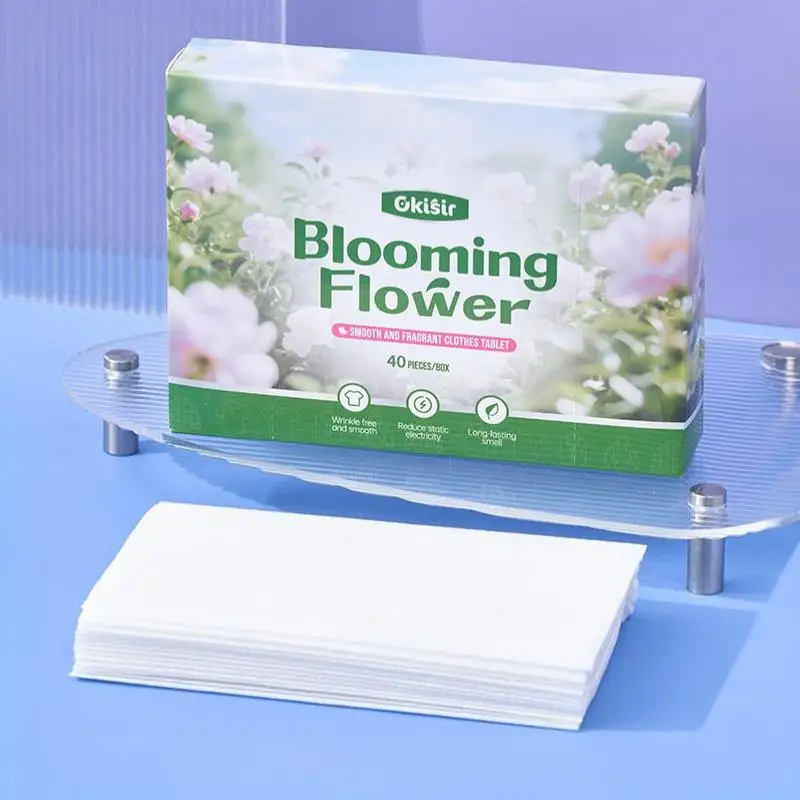 Fragrance Laundry Dryer Sheets 40Pcs Fabric Softening Deodorant Sheets For Clothes Dryer Household Supplies