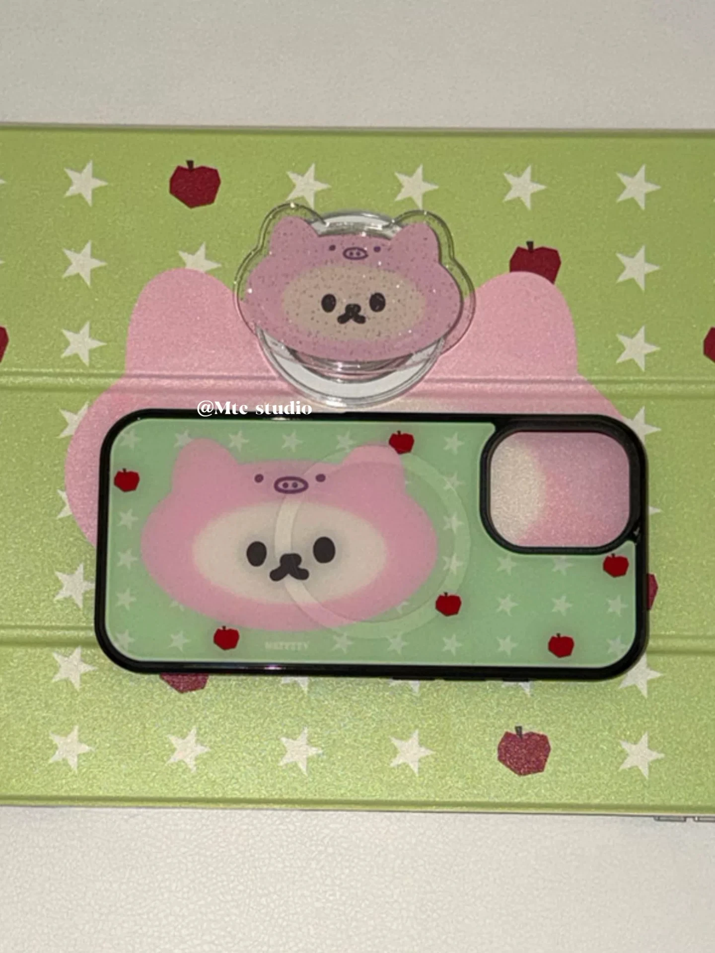 Korean Ins Creative Cute Little Pig 3-Fold iPad Case For iPad Pro 11 13in 2025 iPad Pro 12.9in Air7 10th 11th M4/5 MINI Cover