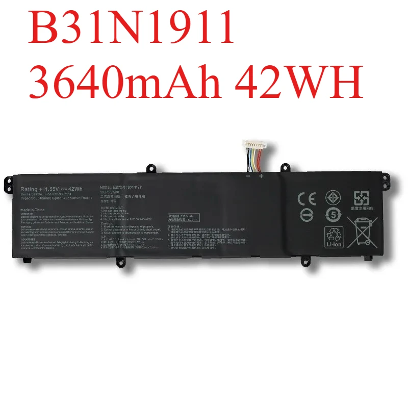B31N1911 3640mAh 42WH Laptop Batteries for ASUS V4050F/E X1502Z ADOL14FQC/14EQ ADOL14EA M413DA X413DA 11.55V Replace Battery