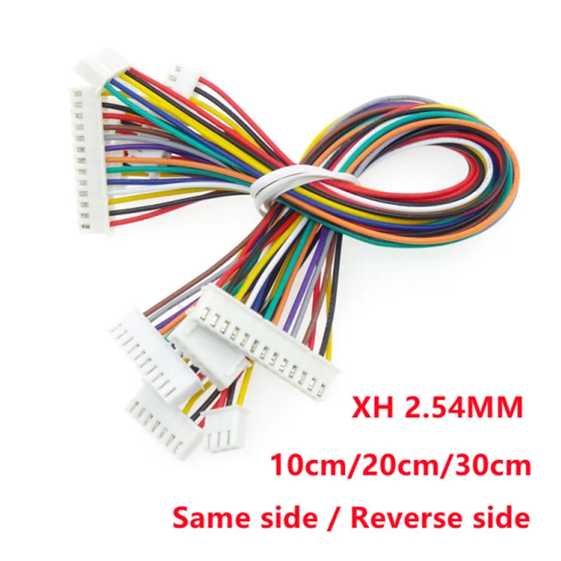 10PCS XH2.54 Electronic Wire Terminal Wire Double Head 10cm/20cm/30cm Cable 26awg Double Head Same side / Reverse side Connector