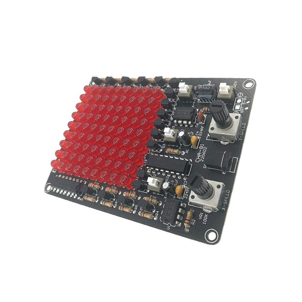 CHA-81 DC5-9V LED Tracking Light parti fai da te Kit di produzione elettronica 9 x9 LED Dot Matrix Kit fai da te ottimo per gli amanti del fai da te