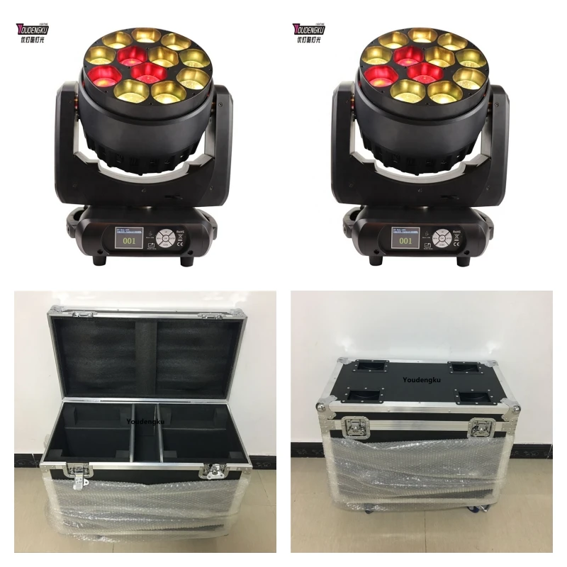 4 pieces with Zoom LED wash movingheads12 * 40W RGBW bee eye LED effect moving head light