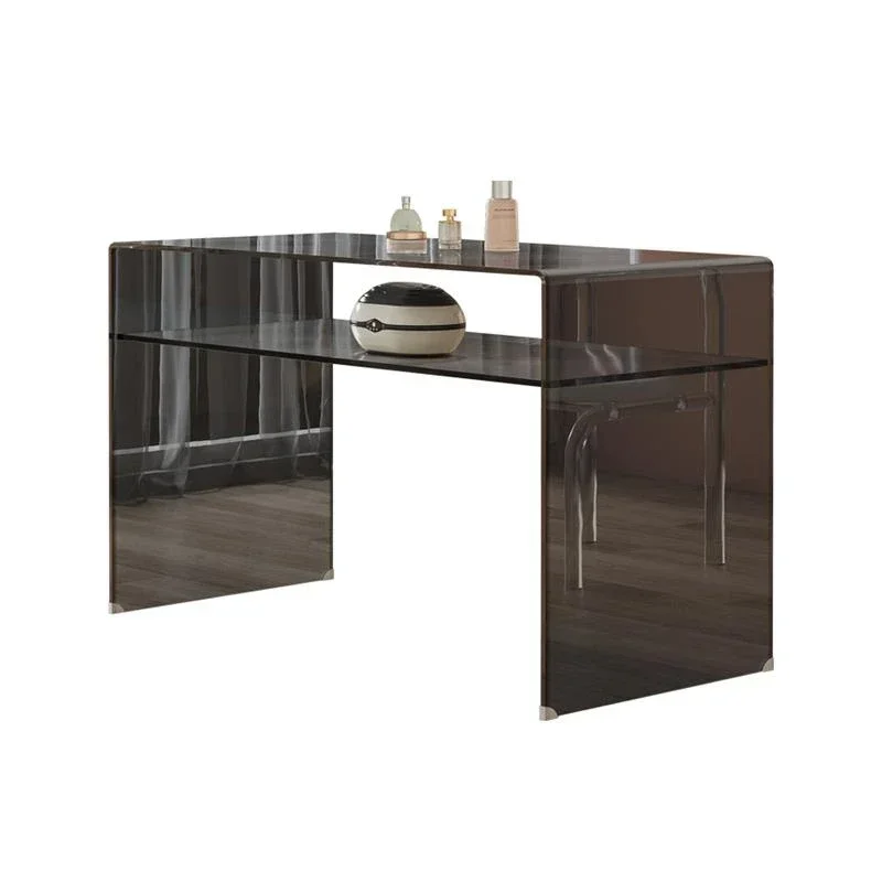 Light luxury nail art table and chair set, single small simple modern double table, nail art shop glass manufacturer