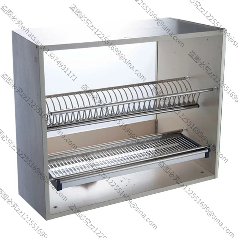 Applicable To Cabinets in Cabinets, Kitchens, Built-in Double-layer Storage Shelves,  Bowl Racks, Stainless Steel Dish Racks