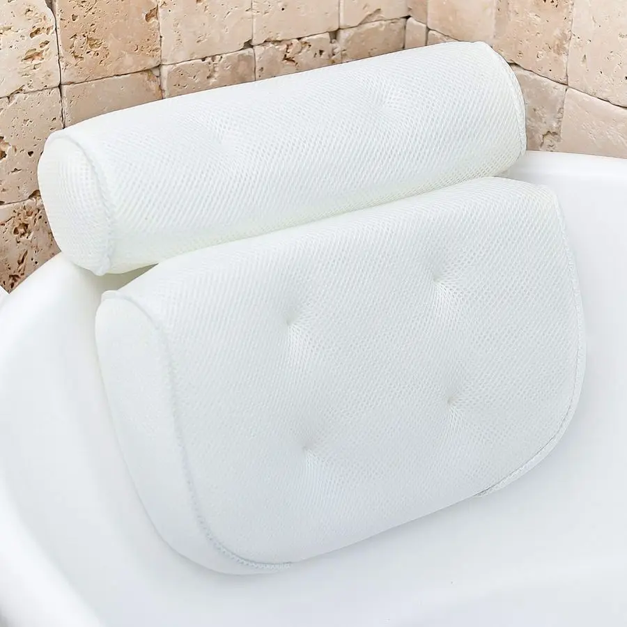 

Pillow for Neck and Shoulder Spa Bath Pillows for Tub Neck and Back Support Perfect Bath Accessories for Women Relaxing Luxe Bat