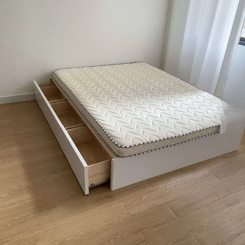 

Japanese-style double small apartment tatami, drawer storage box body 1.5m 1.8 meters headless floor-to-ceiling