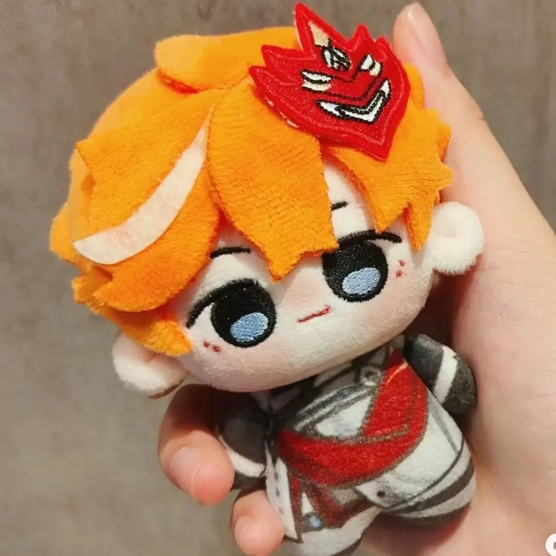 

10CM Anime Game Genshin Impact Tartaglia 10cm Mini Soft Plush Starfish Doll Body Dango Cosplay Pendant Keychain Toys Gift