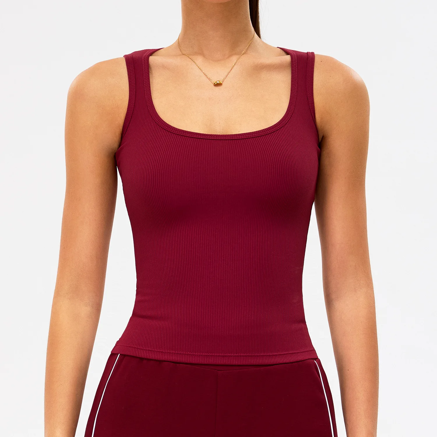 Sporty Woman Top Gym Top Backless Gym Clothes Women Scrunch Bra Removable Cups Yoga Tank Workout Outdoor Recreation Sports Vest