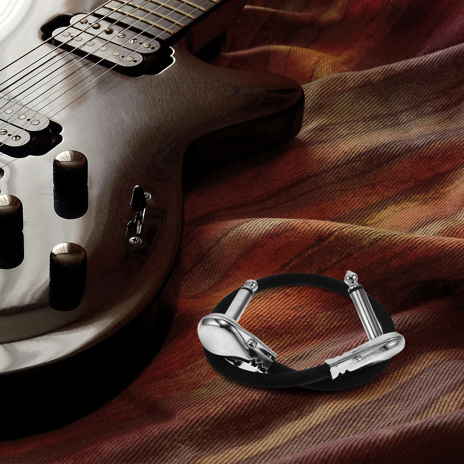 

Electric Guitar Cable 6.5mm Noise Reducing Flat Patch High Shielding Clear Sound Pedal Board Cables Musical Instrument Accessory