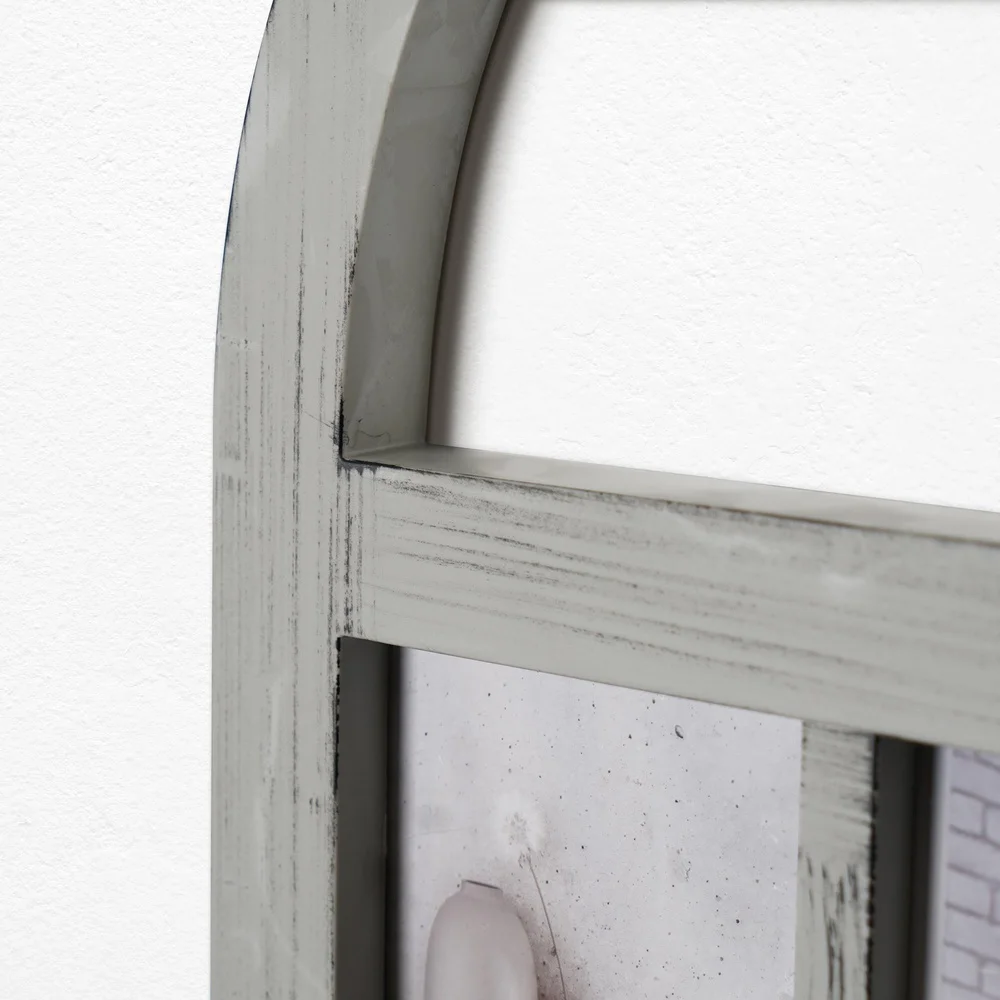 إطار نافذة كاتدرائية عتيق ريفي يحمل 10 صور سهلة الفتح من الخلف للتعليق على الحائط بتصميم كلاسيكي