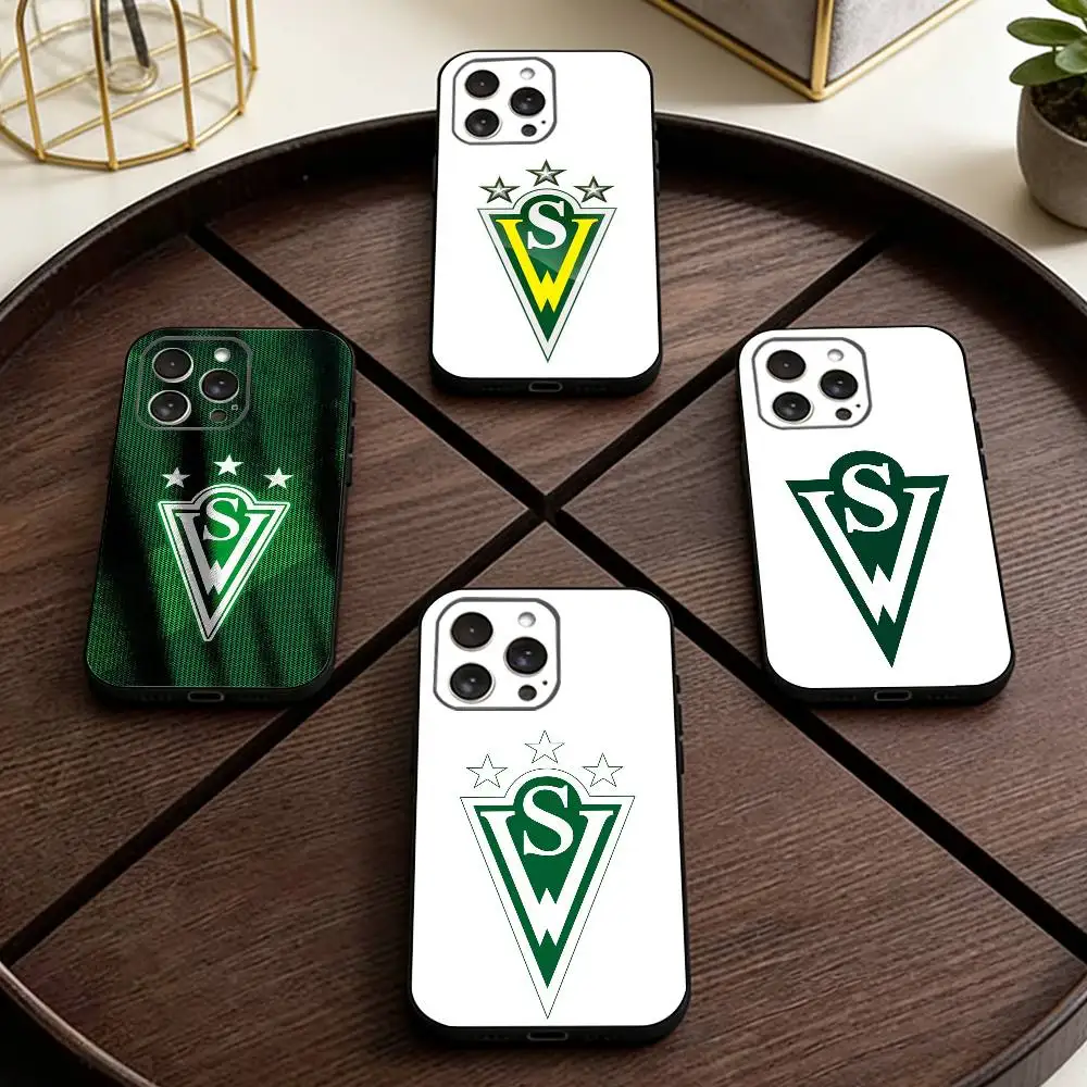 

Santiago W-Wanderers Classic Badge Phone Case For iPhone 17,16,15,14,13,12,11 Plus,Pro Max,XS,Soft Silicone Black Cover