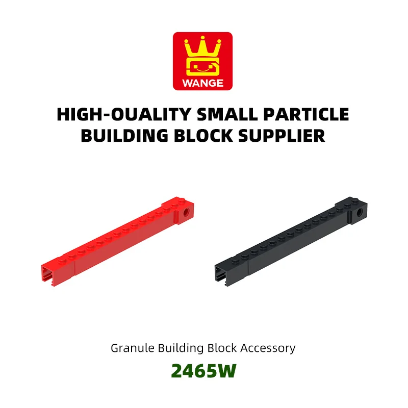WANGE 15Pcs/Lot 2465w 2 holes 15 slots Block Moc Color Accessories Compatible with Brick DIY Children's Toy Assembly Gift Box