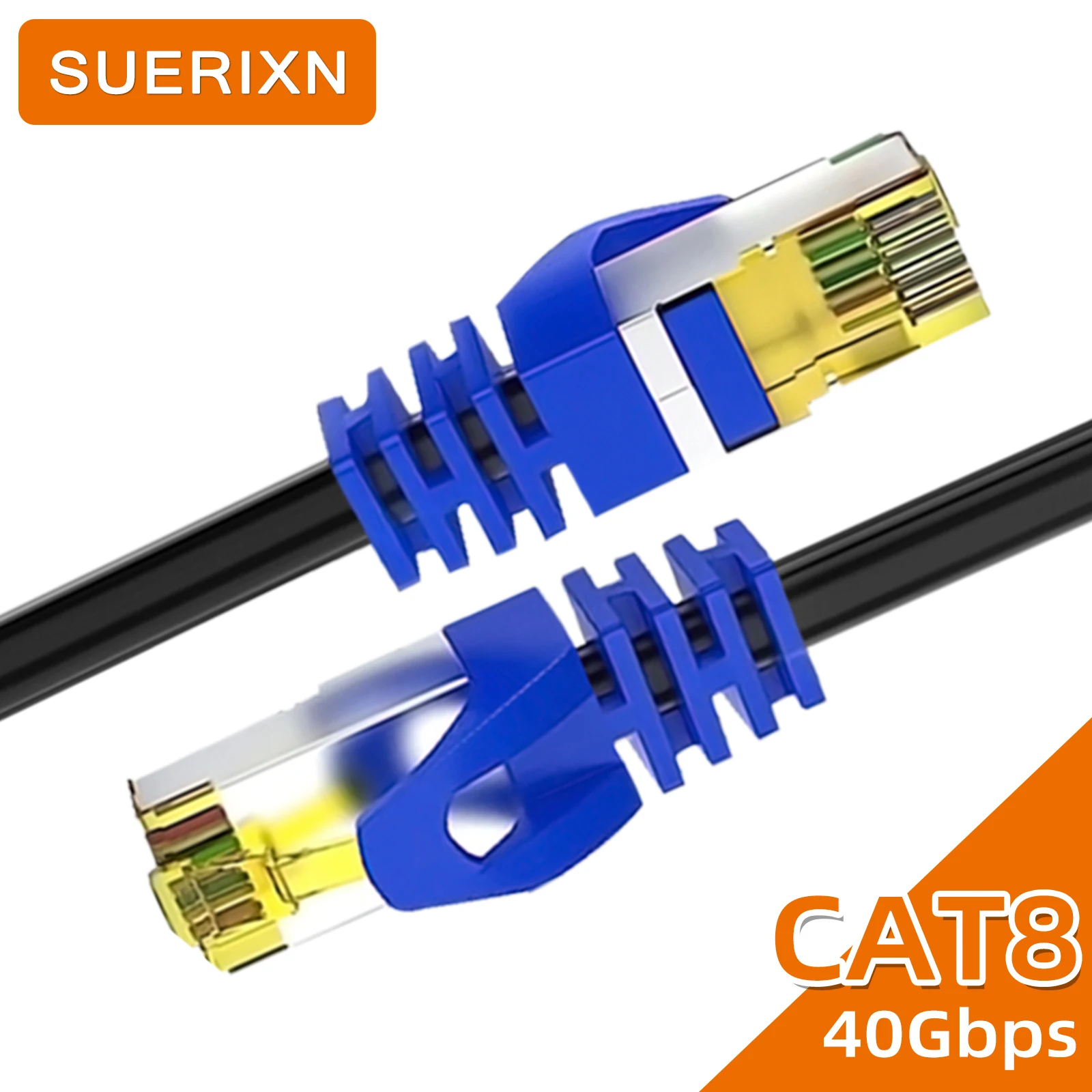 Высокоскоростной Ethernet-кабель CAT8 5 м, 10 м, 30 м, 40 Гбит/с, SSTP RJ45, патч-корд для ноутбука, модема, маршрутизатора, сетевой кабель для Интернета Cat 8 Высокоскоростной Ethernet-кабель CAT8 5 м, 10 м, 30 м, 40 Гбит/с, SSTP RJ45, патч-корд для ноутбука, модема, маршрутизатора, сетевой кабель для Интернета Cat 8