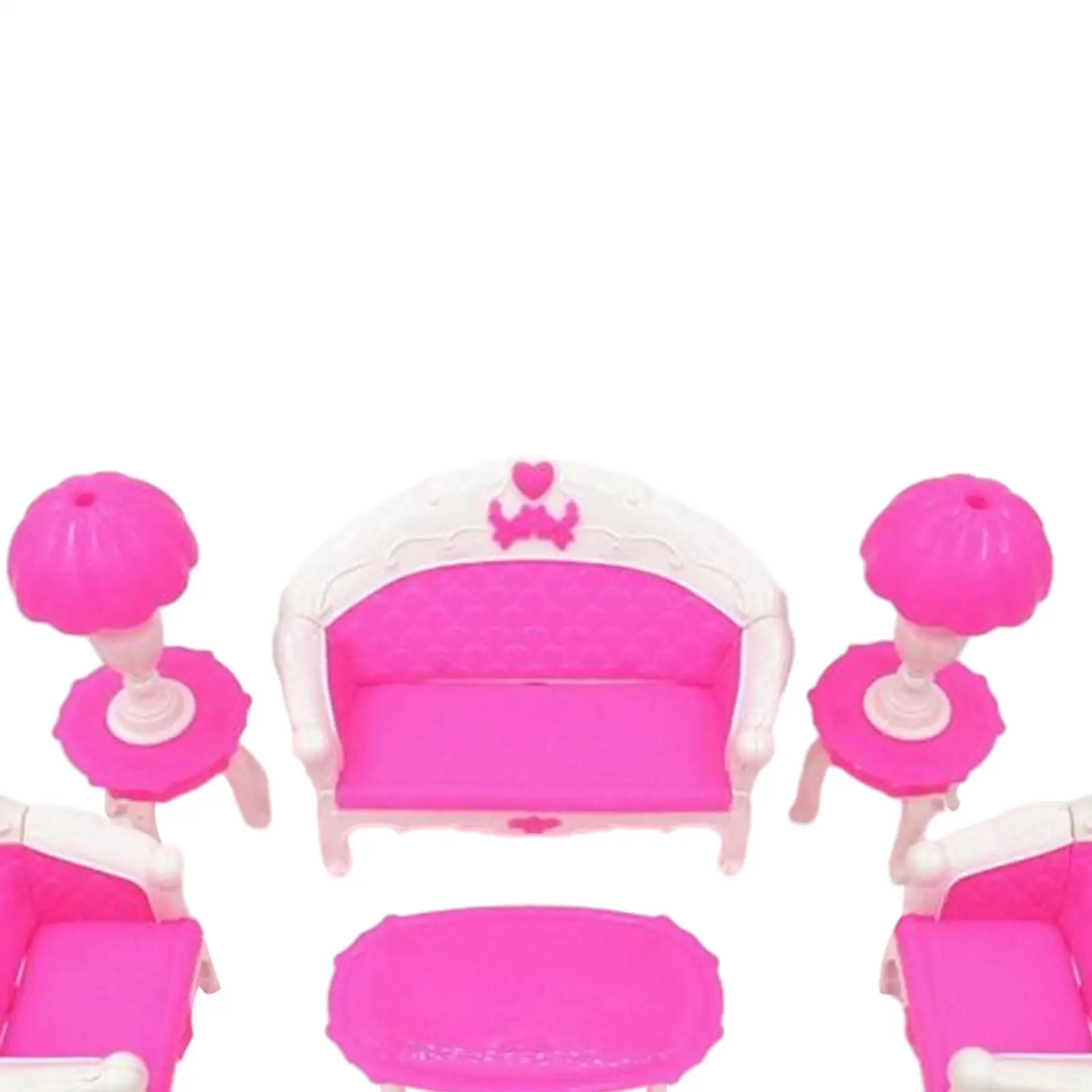 Set di mobili in miniatura per case delle bambole - Set da gioco completo per soggiorno per bambini