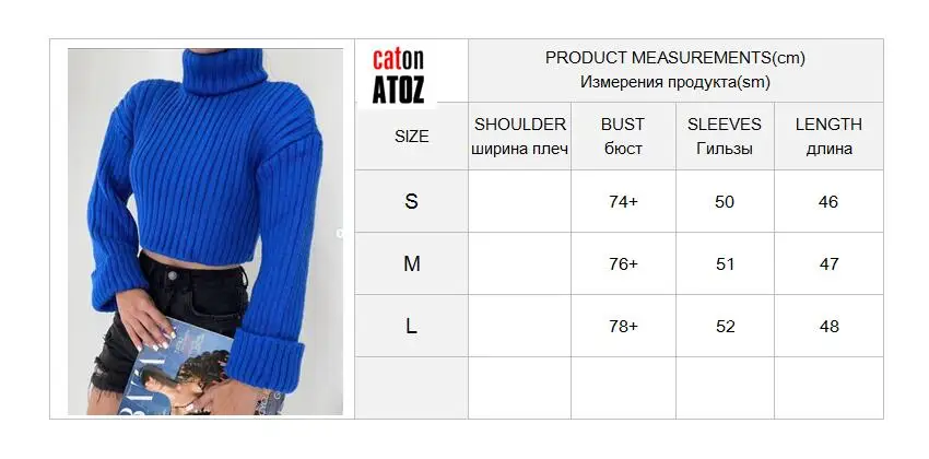 Women\'s Crop Sweater Autumn Winter Knitted Turtleneck Tops Knitwear Long Sleeve Warm Pullovers For Woman Clothes Promotion 2980