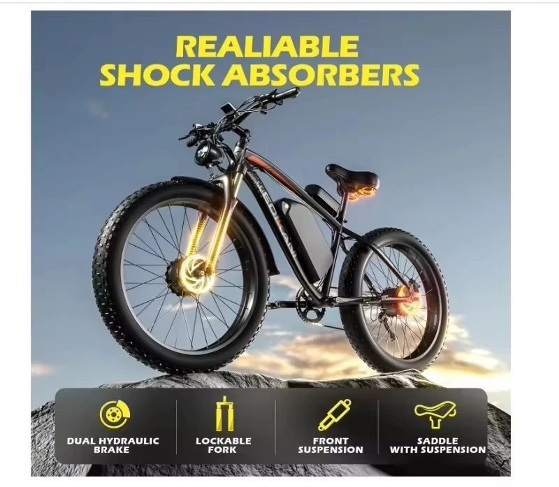 2024 New Electric Bike for Adult, 2000W Peak 2500W Dual Motor Ebikes, 23Ah 35MPH Fastest Ebike, 26x4.0 Fat Tire All Terrain Ele