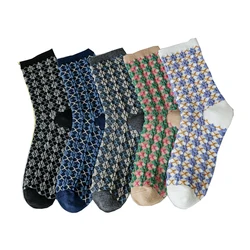 3 Pair/Lot Luxury Socks Women Winter Long Flower Print Soft Cotton Socks Fashion Skateboard Harajuku Accessories Foot Warmer