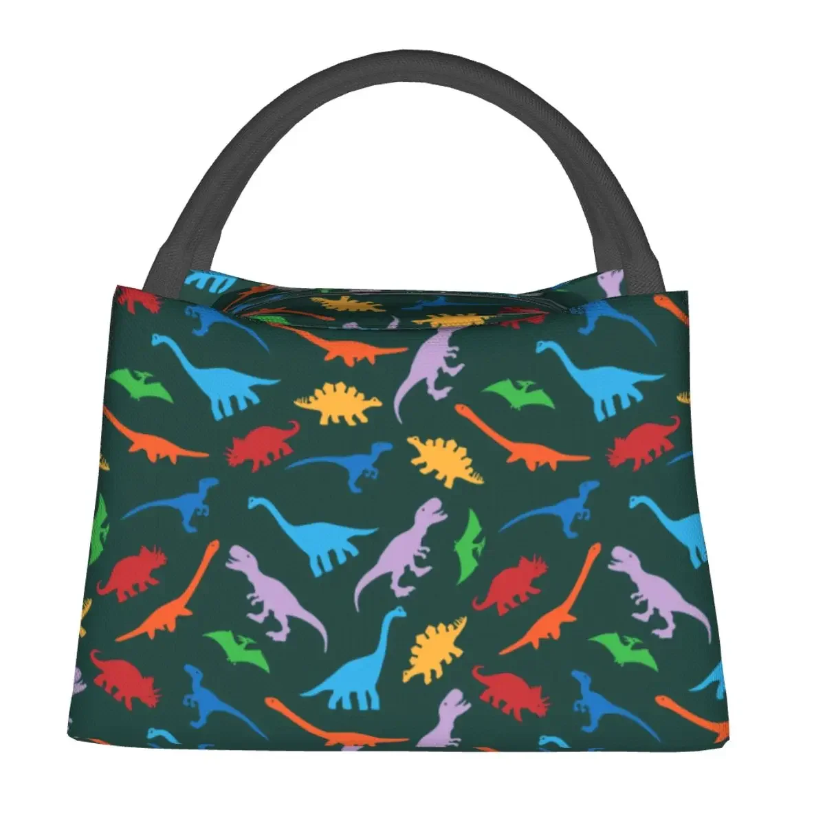 

Cartoon Dinosaur Lunch Bag Colorful Animal Print Picnic Lunch Box Aesthetic Graphic Thermal Lunch Bags Waterproof Cooler Bag