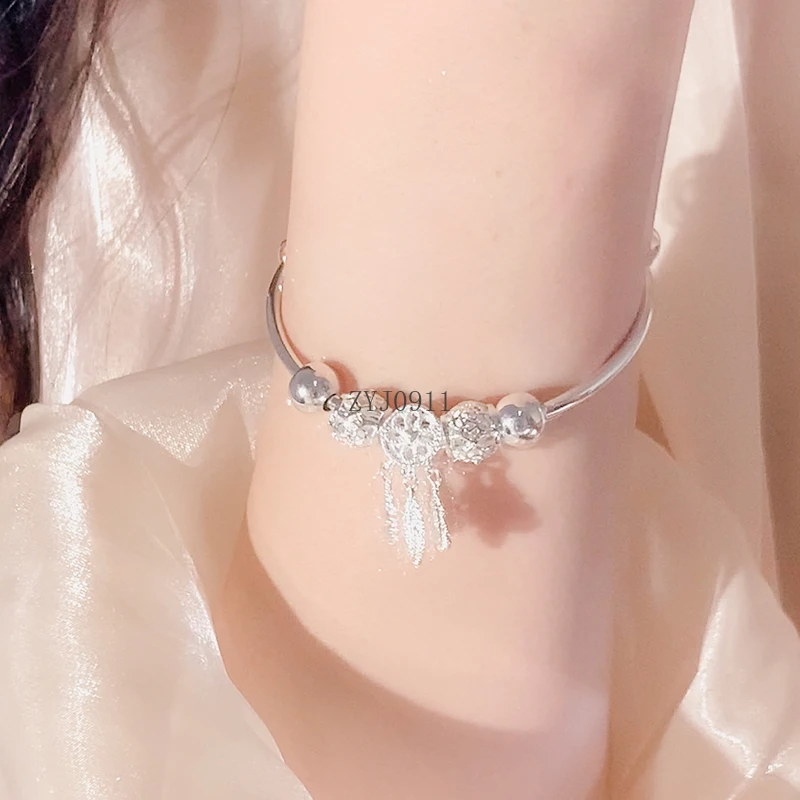 S925 Silver Bracelet Women's Dream Catcher Bracelet Silver Premium Element Ring Bracelet Hand Jewelry Silver