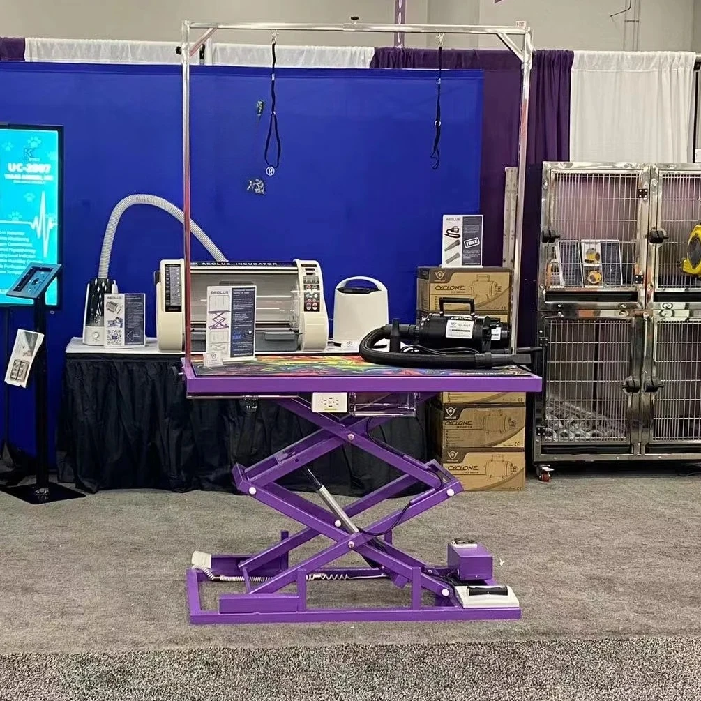 Pet Grooming Competitions Special Display Lifting Table Pet Grooming Training/Teaching Accordion Table