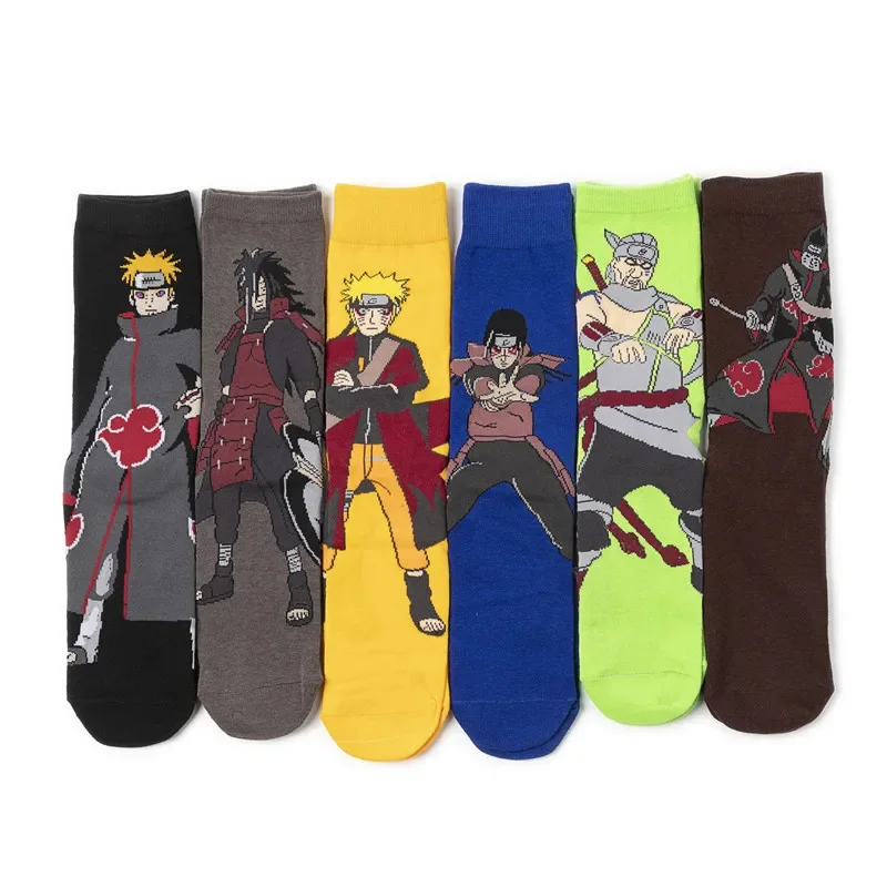 Naruto Anime Socks Hatake Kakashi Anti Slip Grip Socks Uchiha Madara Fitness Pilates Hiking Socks Bicycle Socks Couple Socks