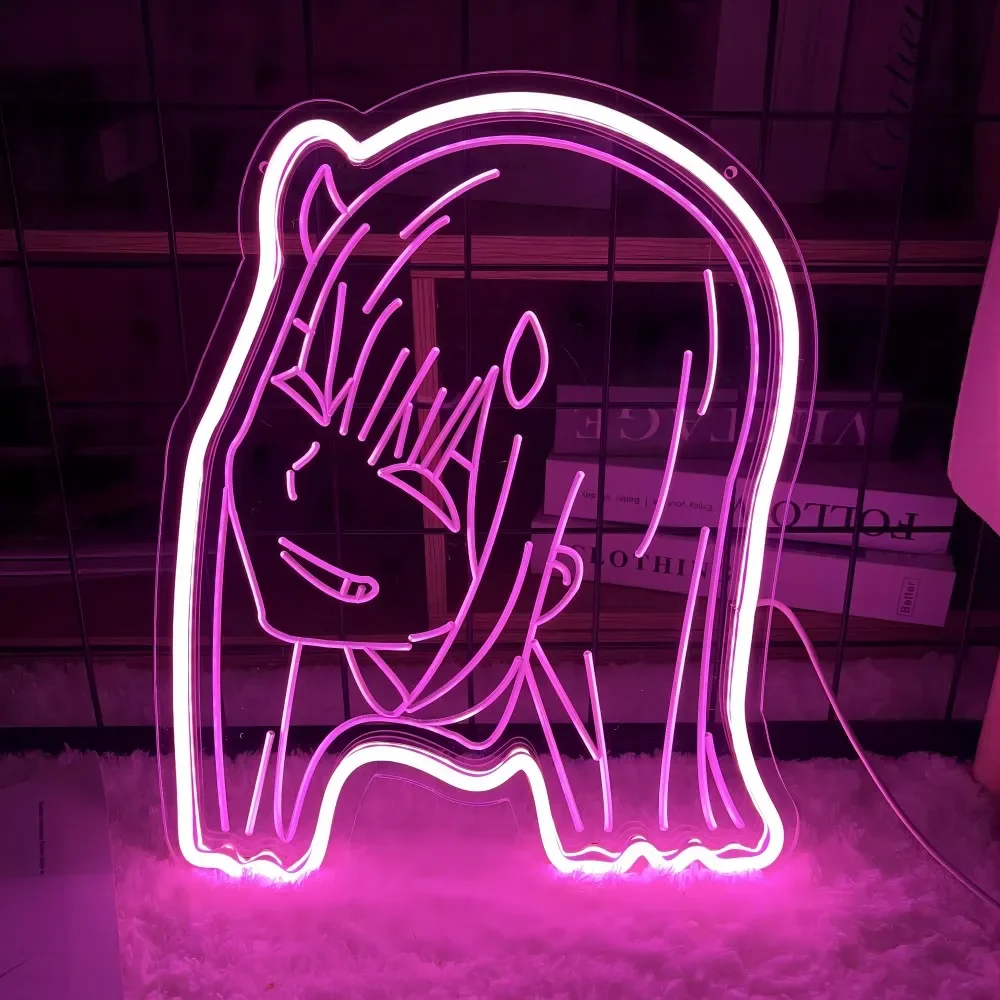 Girls Smile Neon Engrave Sign Personality Led Lights For Room Decors Aesthetic Neon Light Wall Decoration Support Customized