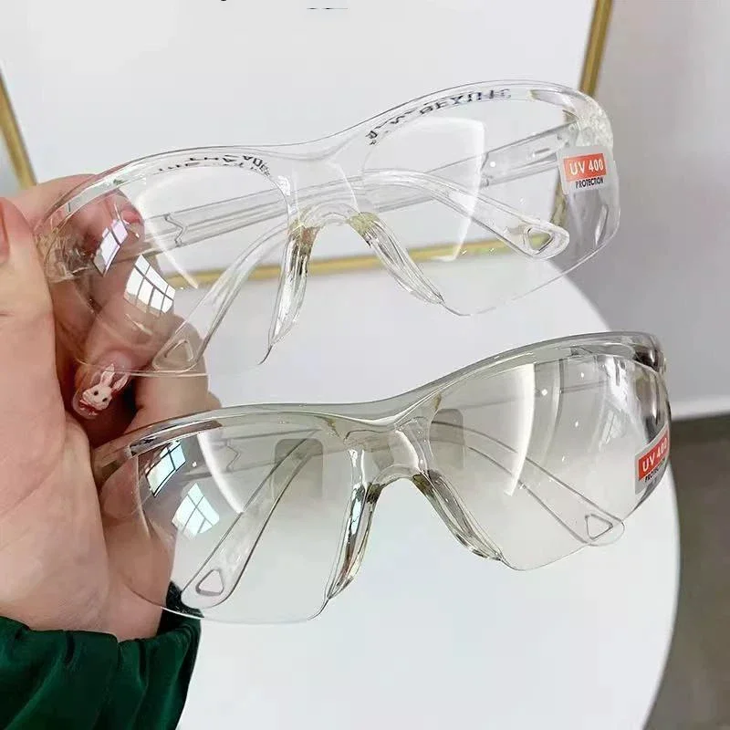 1PCs UV400 Safety Goggles Dustproof Anti Fog Windproof Clear Eyewear Anti-splash Protective Glasses For Men