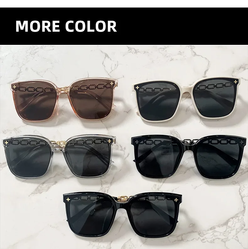 Quadratische Sonnenbrille für Frau 2023, Vintage-Stil, großer Rahmen, schwarzer Spiegel, Sonnenbrille, Schattierung, Polarisator, sexy weibliche Reisebrille, Uv400 – Detail 10