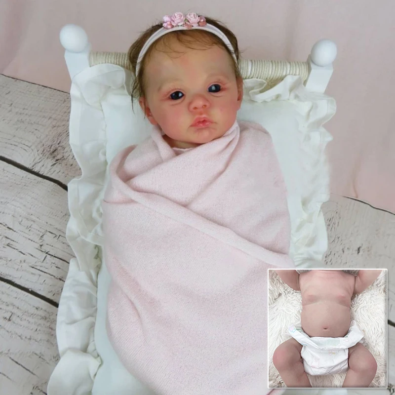 

48CM Bebe Reborn Dolls Meadow Handmade Already Painted Finished Doll Soft Silicone Vinyl Doll Same As The Pictures Kids Toy Gift