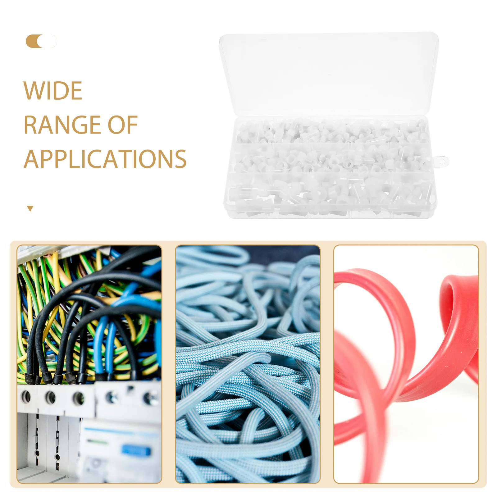 

1 set Closed End Crimp Connectors Insulated Wire Caps Electrical Terminals For Safe Reliable Connections Crimp Cap Terminals