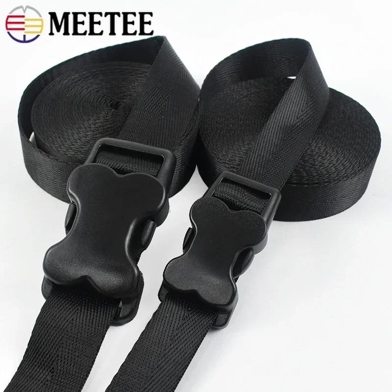 2Sets 20/25/32mm Backpack Shoulder Strap Repair Plastic Release Buckle Webbing Accessory Manual Bag Tape Slider Side Clip Clasp