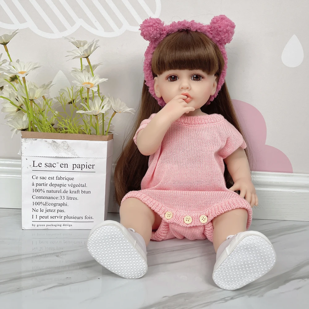 

KEIUMI 22inch Twins Soft Full Silicone Reborn Baby Doll Toys Real Touch Betty Finished Bebe Doll Toys Kids Birthday Gift