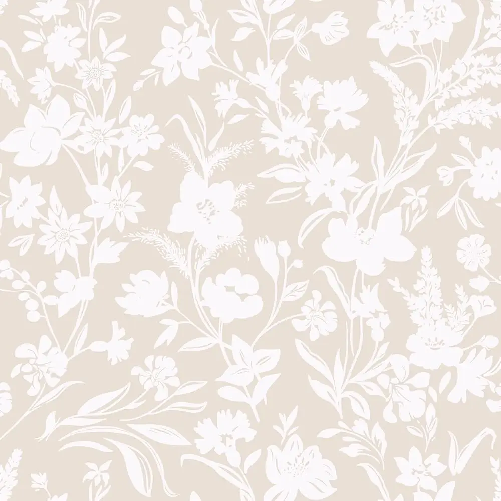 

Peel And Sti Wall Paper Khaki And White Floral Wallpaper Modern Boho Self Adhesive Waterproof Removable Contact Paper For