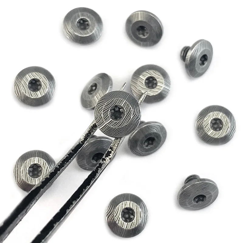 

CNC Damascus Steel Material Knife Handle Making Parts M4 Thread Screws T10 Torx Head Rivet Spindle Nail Bolt DIY Making Parts