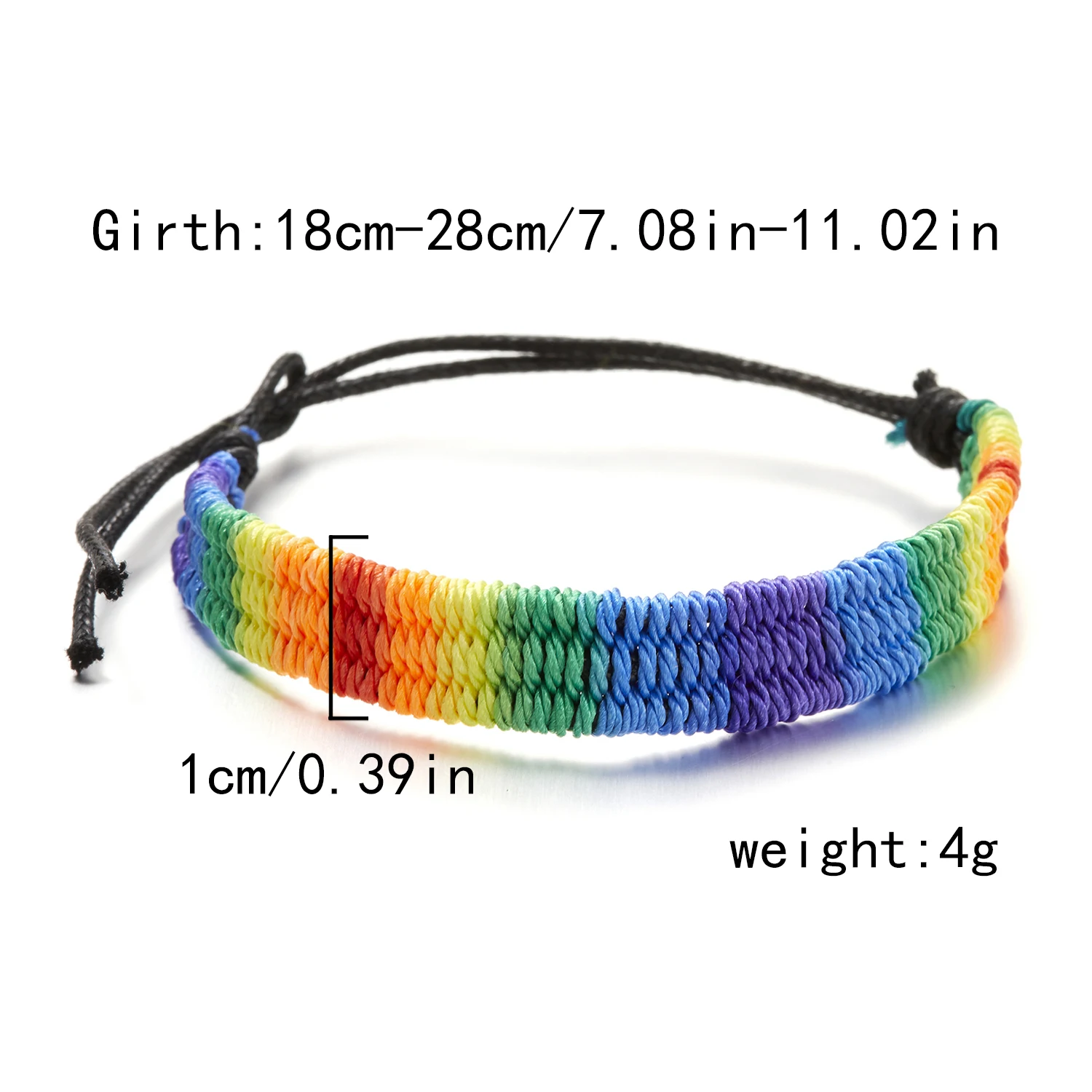 Fashion Woven Rainbow Bracelet for Women Men LGBT Pride Gay Lesbian Braided Bracelets Wristband Unisex Couple Friendship Jewelry