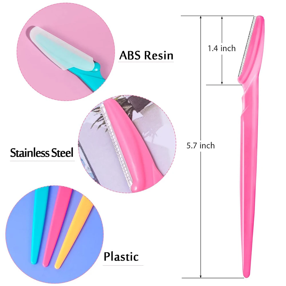 100/50/20PCS Eyebrow Trimmer Blade Portable Face Razor Eye Brow Blade Hair Remover Shaver Safety Razor Beauty Makeup Tools