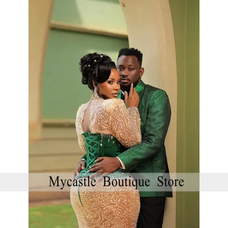 아프리카 웨딩 리셉션 드레스 반짝이 비즈 장식 짧은 생일 드레스 풍성한 튤 구름 스커트 흑인 소녀 프롬 드레스 맞춤 제작