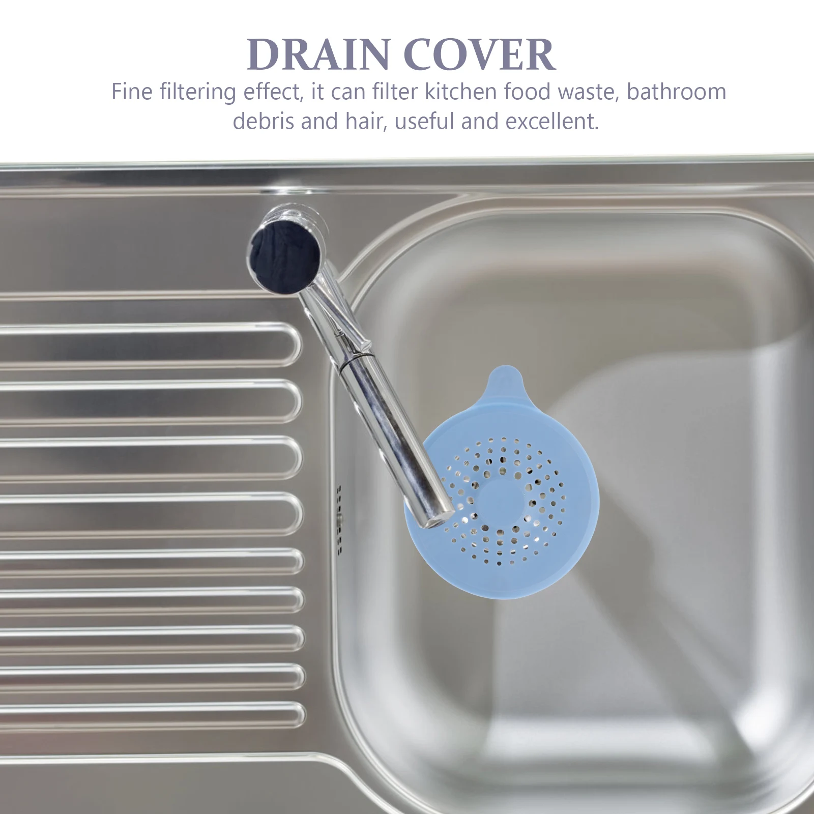 

3 Pcs Anti-clogging Filter Mat TPR Sink Drain Cover Hair Catcher Bathroom Shower Bathtub Kitchen Floor Strainer Residue Stopper
