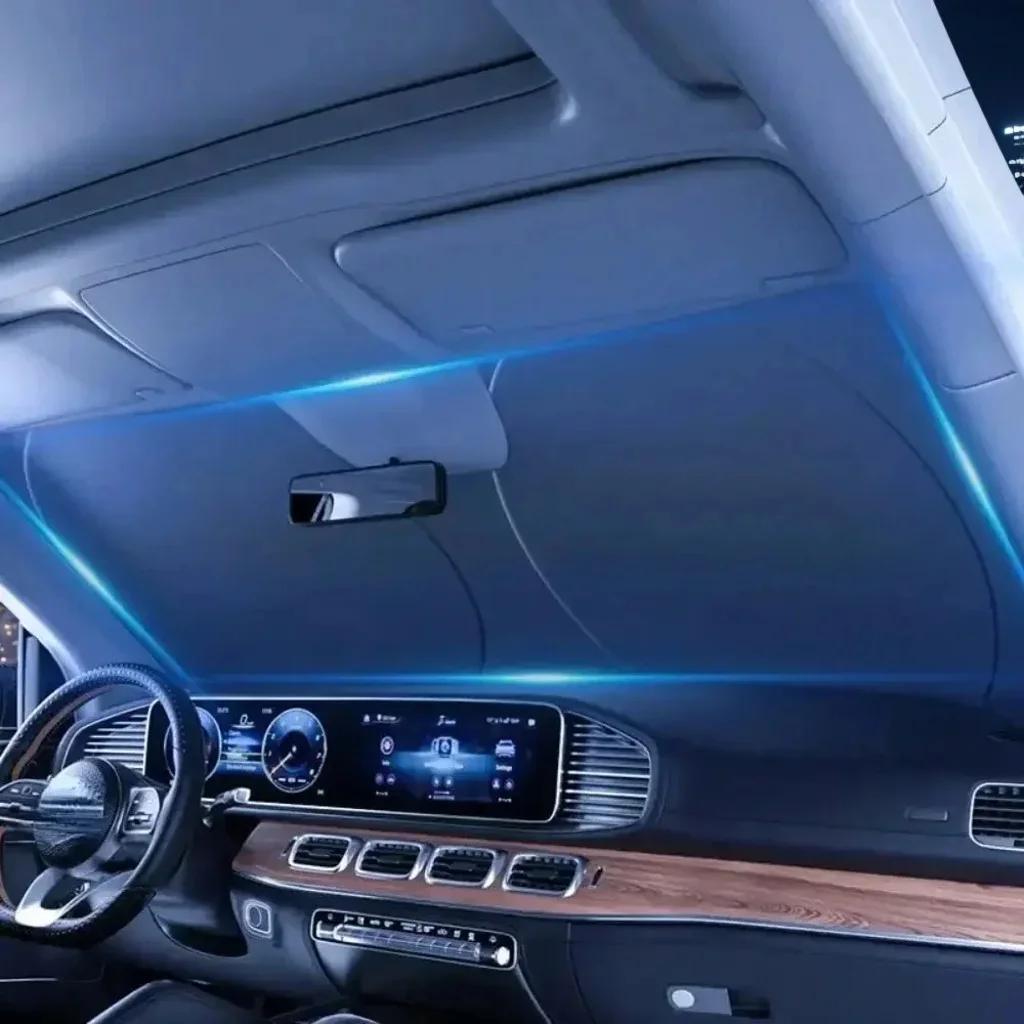 

Солнцезащитный козырек на окно автомобиля — складной козырек на лобовое стекло с УФ-защитой (стильный автомобильный аксессуар)