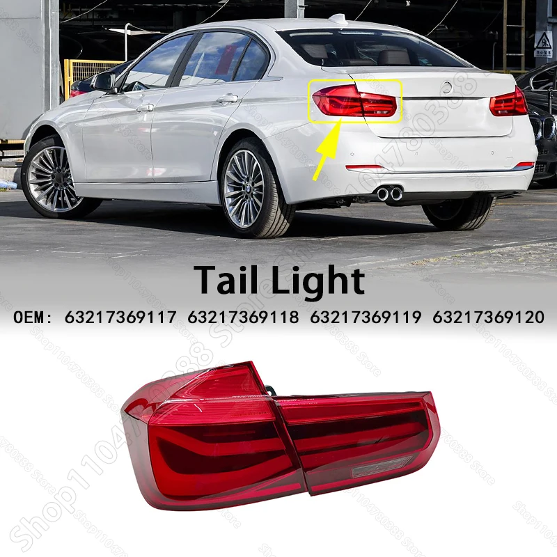 

С светодиодной лампочкой, задний фонарь стоп-сигнала для 2016-2018 F30 F80 BMW 3 серии M3 63217369117 63217369118 63217369119 63217369120