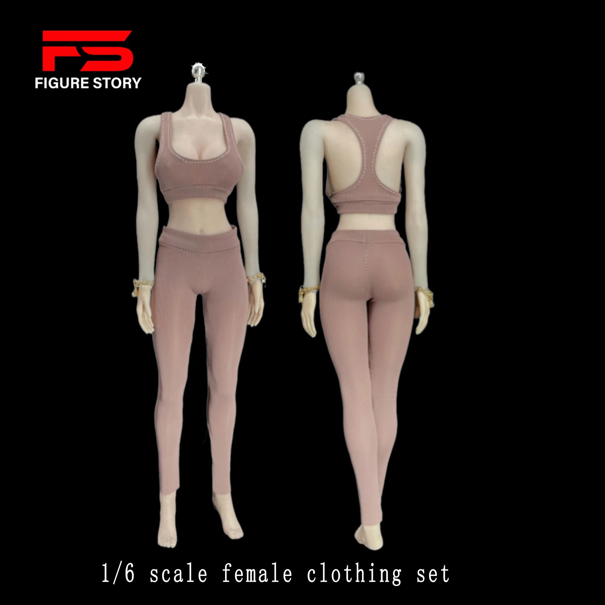 

CJG-048 1/6 Scale female dolls clothes vest tights pants yoga pants fit 12'' action figrue body model