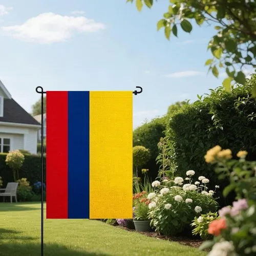 Bandera de Columbia para jardín y casa, 18.0 x 12.0 in, arpillera tejida duradera de doble cara FFLCCE ZZA WWL