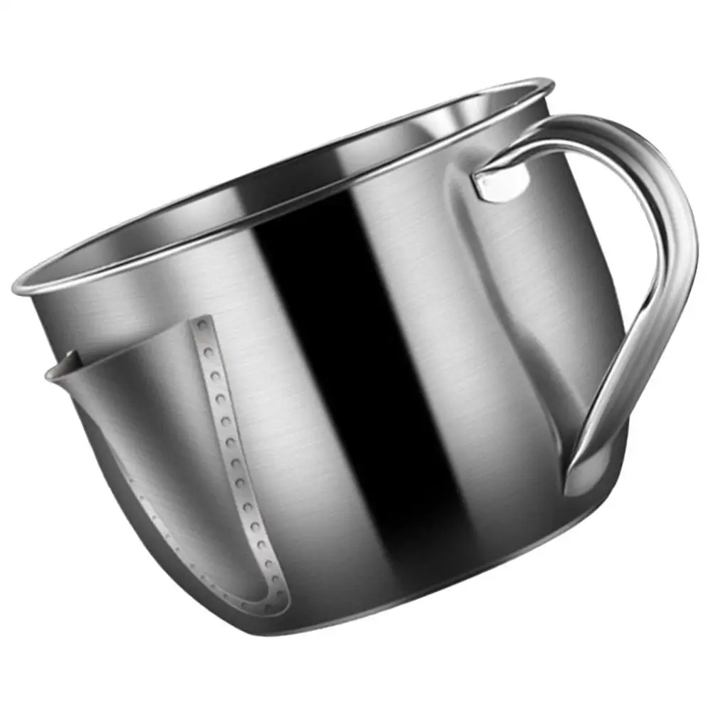 

Soup Separation Cup Stainless Steel Bacon Grease Container Strainer Pot Filter Kitchen Cookware Oil Separator Metal Oil Filter