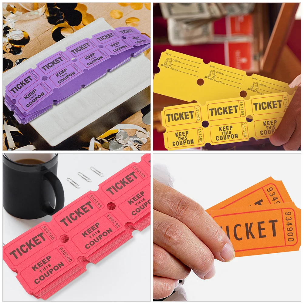 400Pcs Raffle Tickets Universal Ticket Labels Universal Ticket Events Tickets Universal Tickets game raffle tickets